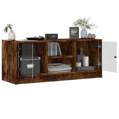 TV-Møbel Røkt EikTV-benk med dør 102x37x42 cm