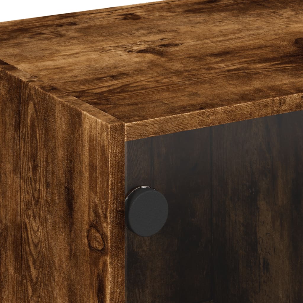 TV-Møbel Røkt EikTV-benk med dør 102x37x42 cm