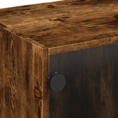 TV-Møbel Røkt EikTV-benk med dør 102x37x42 cm