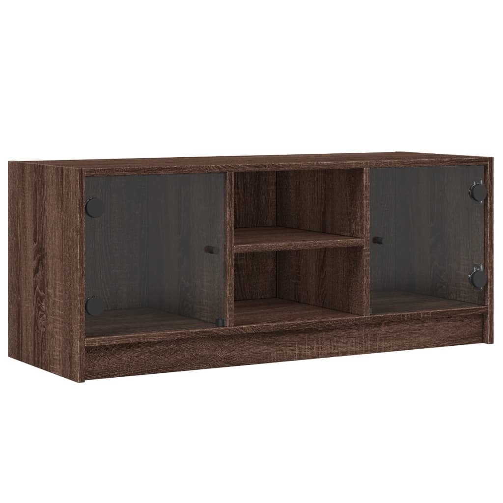 TV-Møbel Brun Eik TV-benk med dør 102x37x42 cm