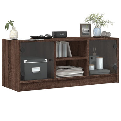 TV-Møbel Brun Eik TV-benk med dør 102x37x42 cm