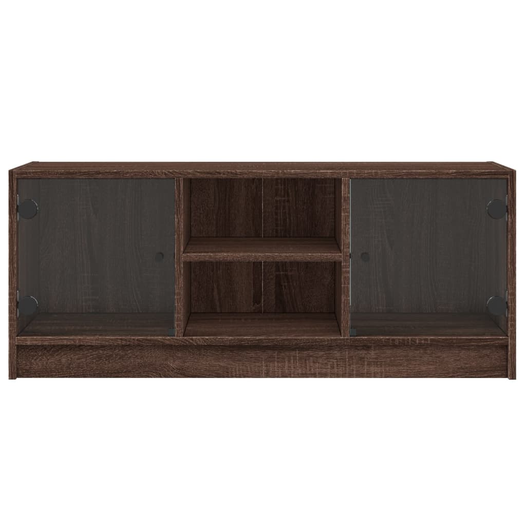 TV-Møbel Brun Eik TV-benk med dør 102x37x42 cm