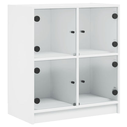 Skap Hvit med glassdører 68x37x75,5 cm