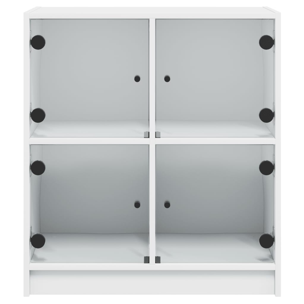 Skap Hvit med glassdører 68x37x75,5 cm