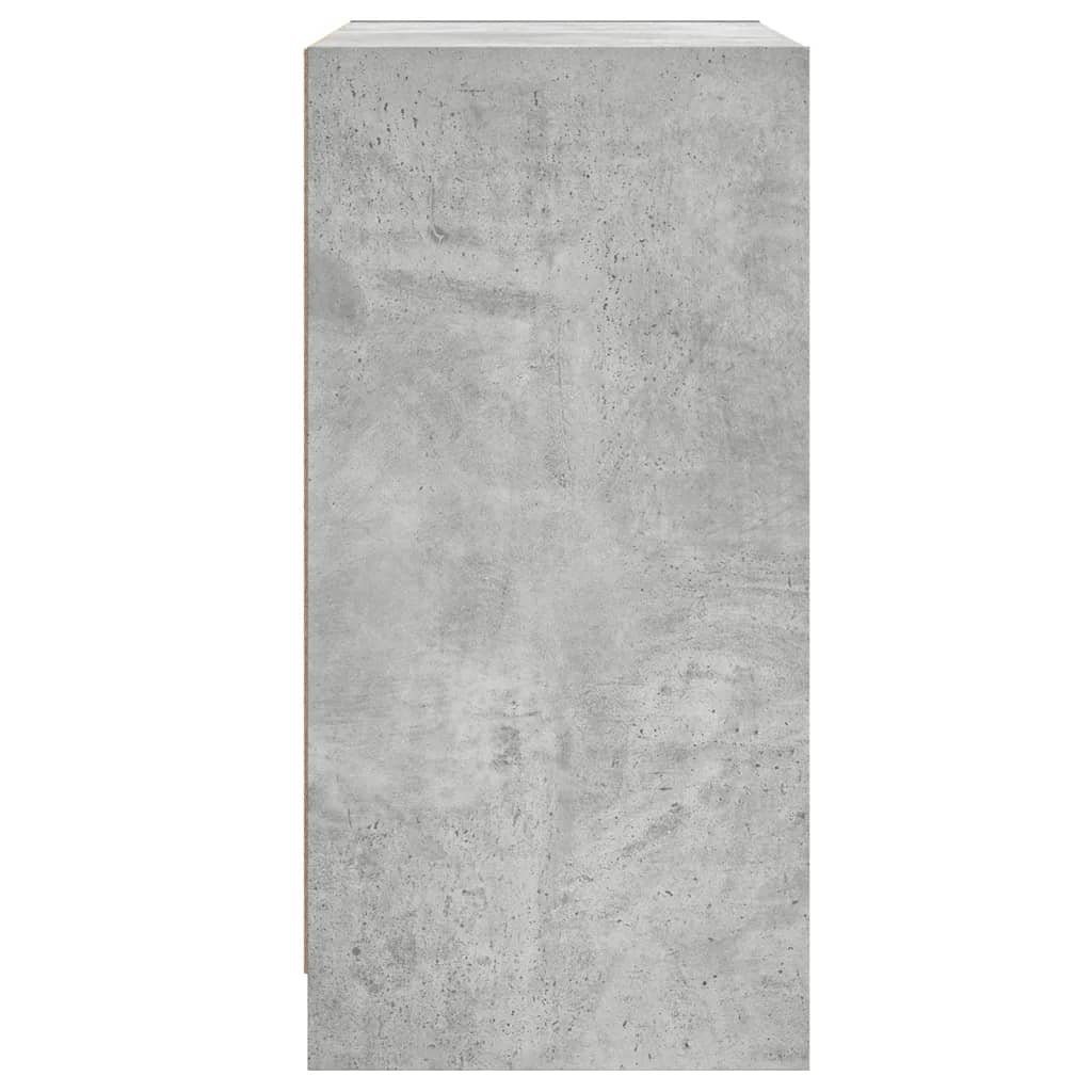 Skap Betonggrå med glassdører 68x37x75,5 cm