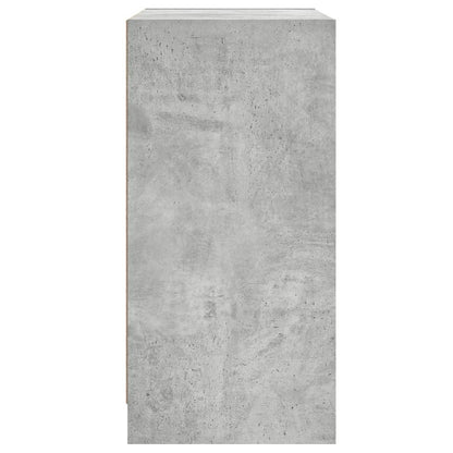Skap Betonggrå med glassdører 68x37x75,5 cm