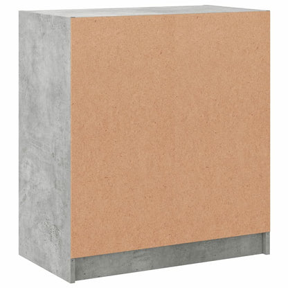 Skap Betonggrå med glassdører 68x37x75,5 cm