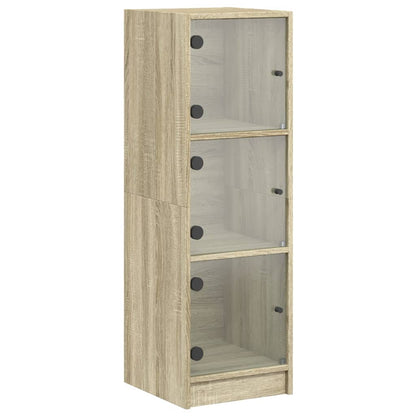 Skap Sonoma Eik med glassdører 35x37x109 cm
