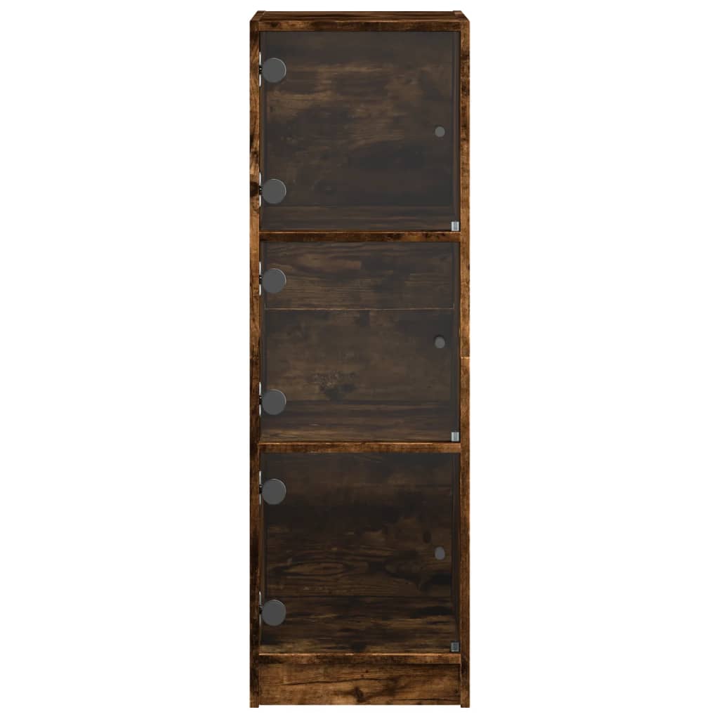 Skap Røkt Eik med glassdører 35x37x109 cm