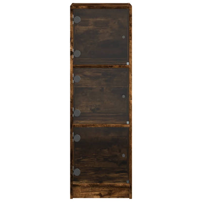Skap Røkt Eik med glassdører 35x37x109 cm