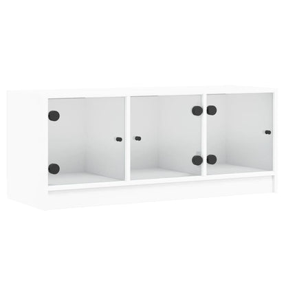 TV-Møbel Hvit TV-benk med dør 102x37x42 cm