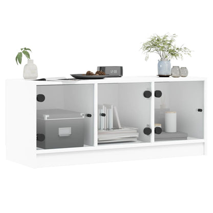 TV-Møbel Hvit TV-benk med dør 102x37x42 cm