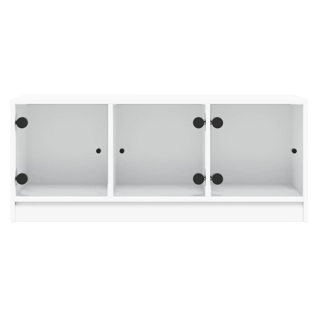 TV-Møbel Hvit TV-benk med dør 102x37x42 cm