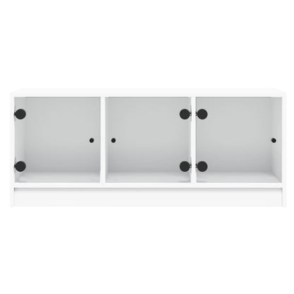 TV-Møbel Hvit TV-benk med dør 102x37x42 cm