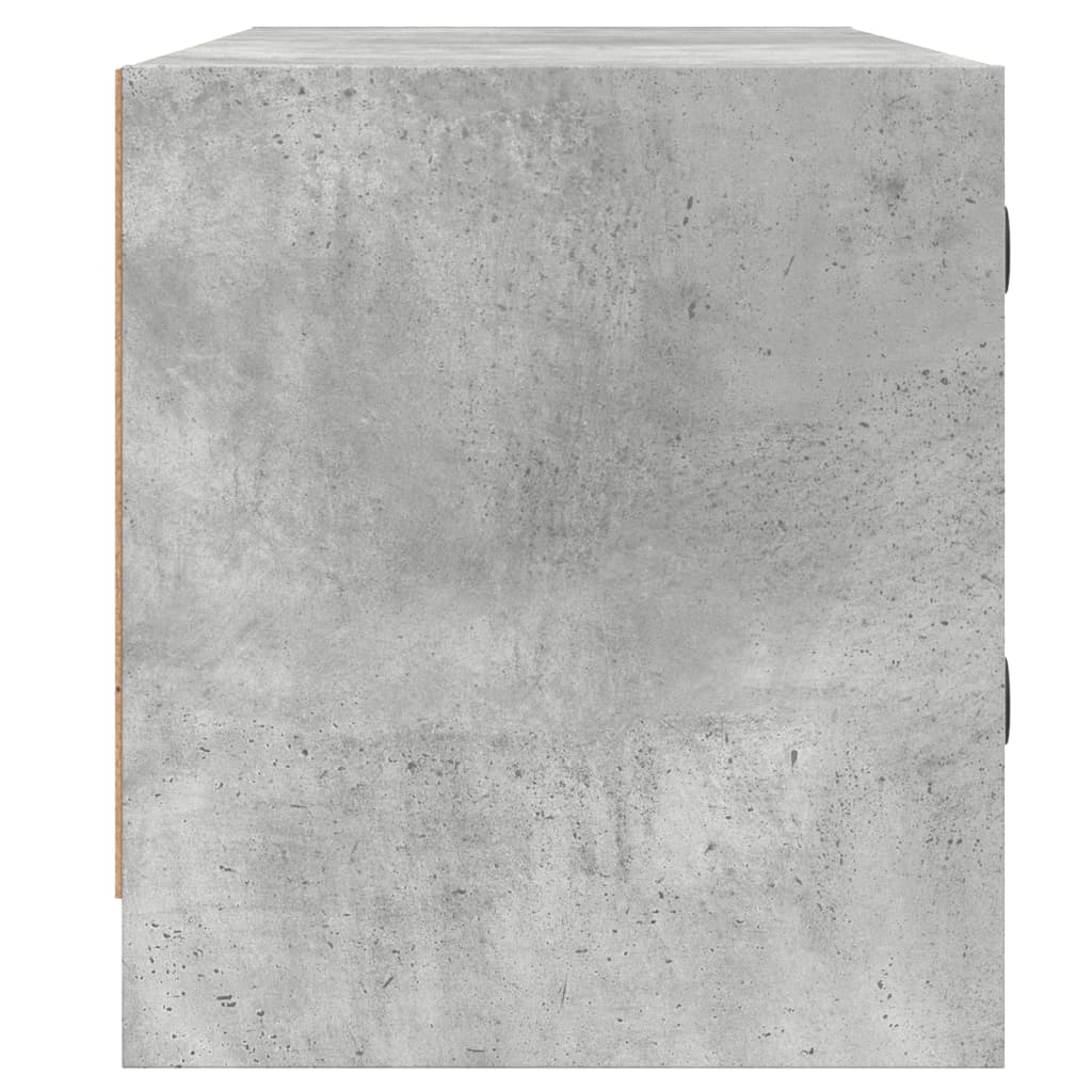 TV-Møbel Betonggrå med glassdører 102x37x42 cm
