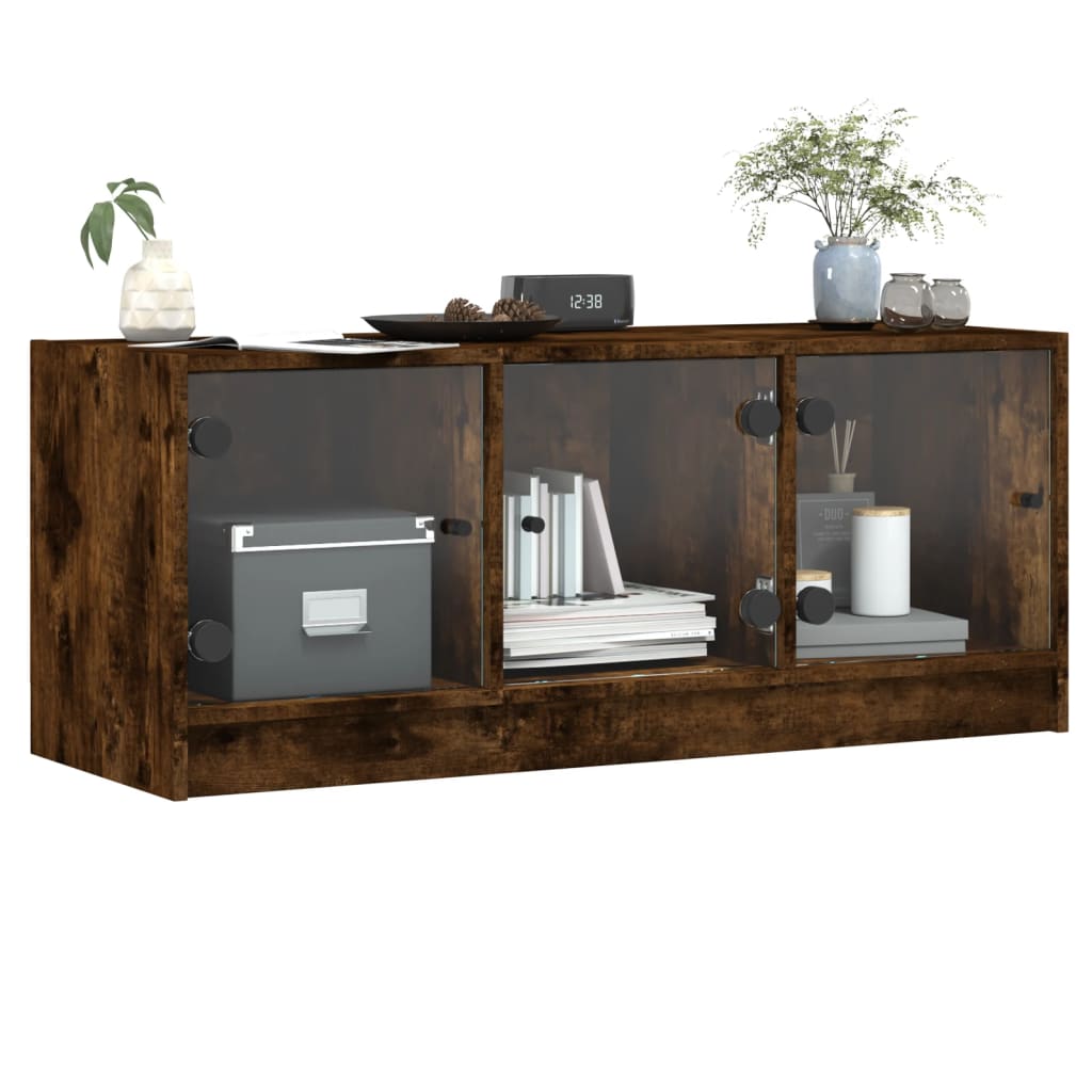 TV-Møbel Røkt EikTV-benk med dør 102x37x42 cm