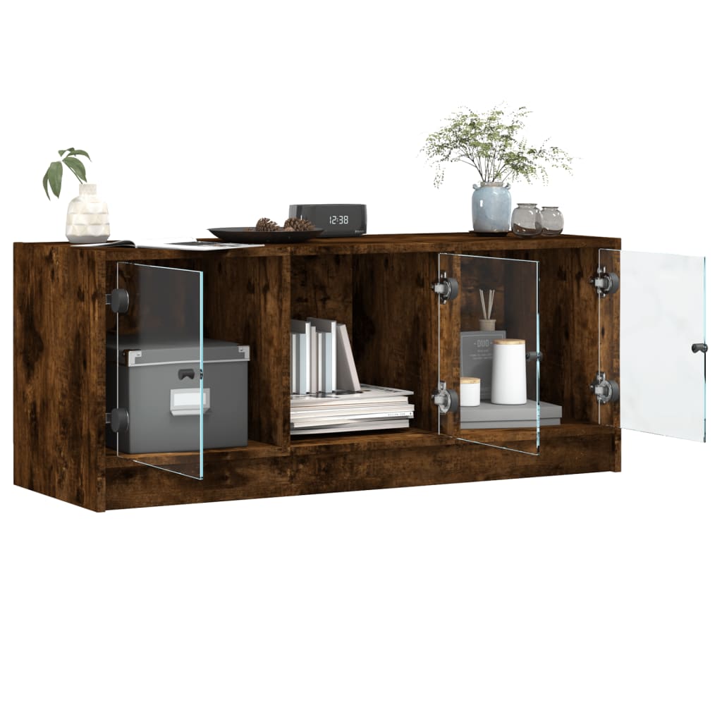 TV-Møbel Røkt EikTV-benk med dør 102x37x42 cm
