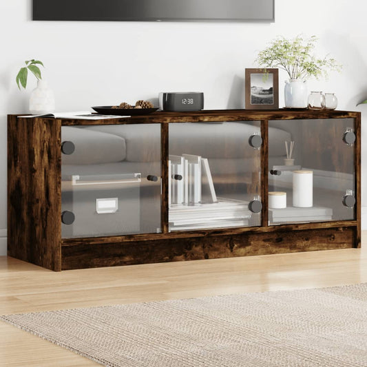 TV-Møbel Røkt EikTV-benk med dør 102x37x42 cm