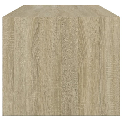 Salongbord Sofabord Sonoma Eik med glassdører 102x50x42 cm