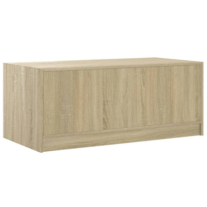 Salongbord Sofabord Sonoma Eik med glassdører 102x50x42 cm