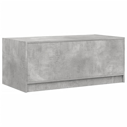 Salongbord Sofabord Betonggrå med glassdører 102x50x42 cm