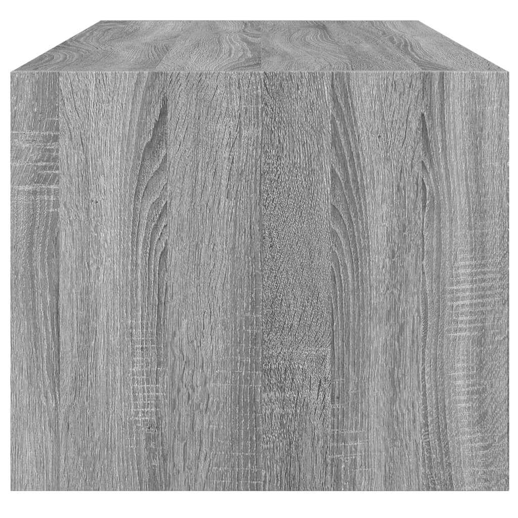Salongbord Sofabord Sonoma Grå med glassdører 102x50x42 cm