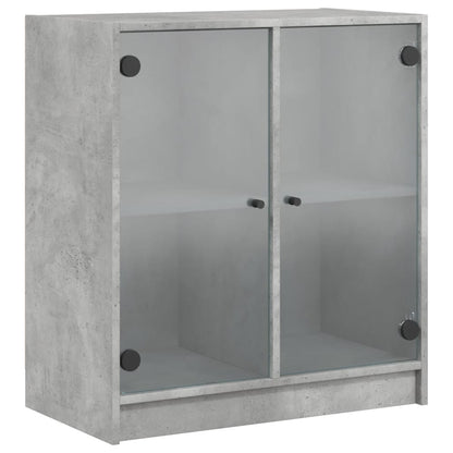 Skap Betonggrå med glassdører 68x37x75,5 cm