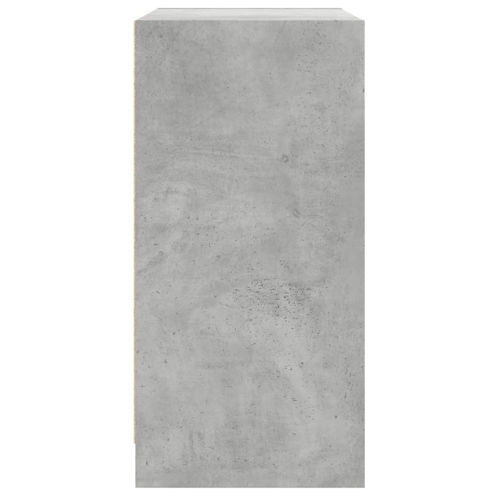 Skap Betonggrå med glassdører 68x37x75,5 cm