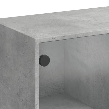 Skap Betonggrå med glassdører 68x37x75,5 cm