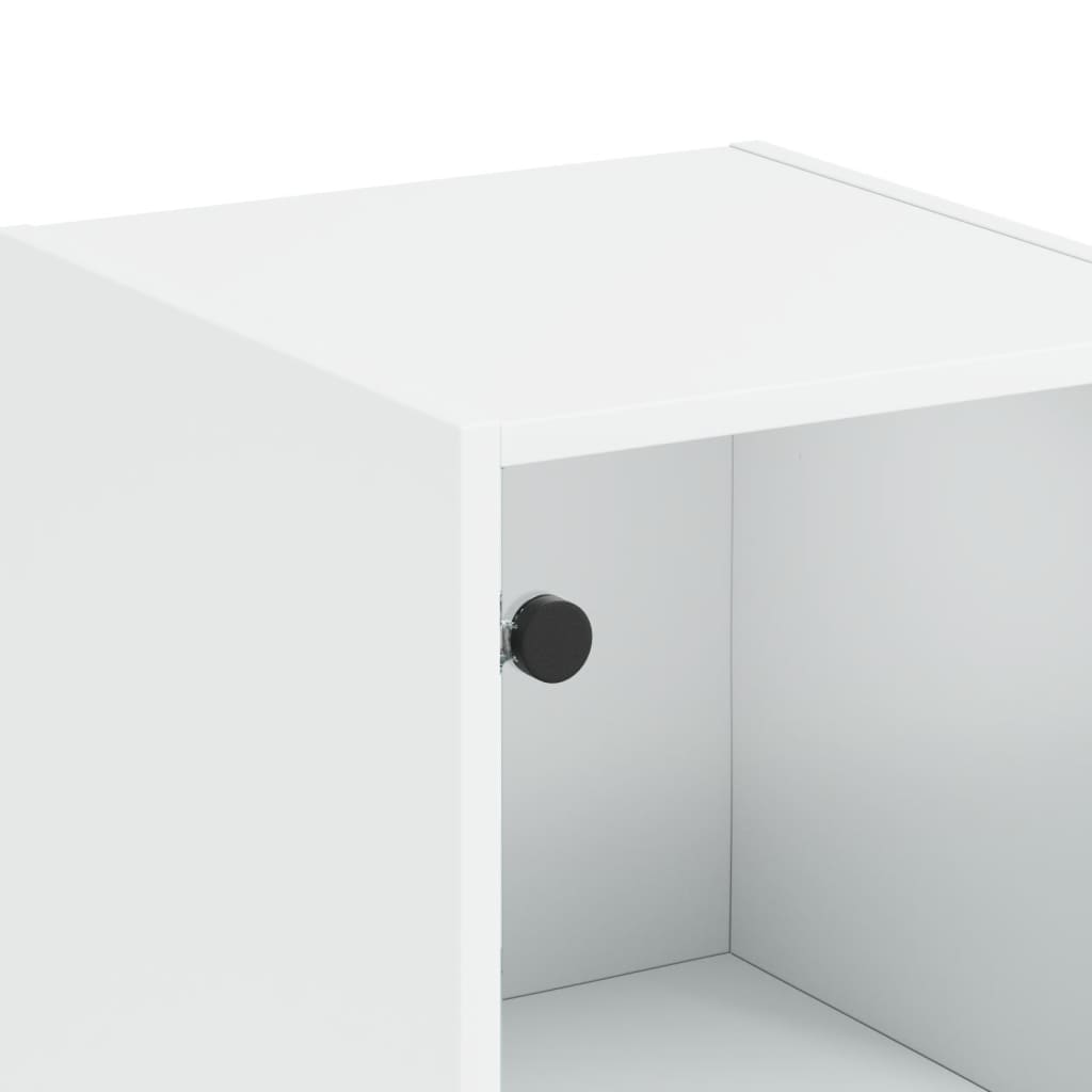 Skap Hvit med glassdører 35x37x142 cm