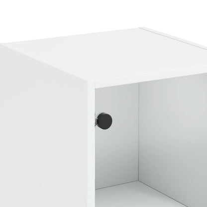 Skap Hvit med glassdører 35x37x142 cm