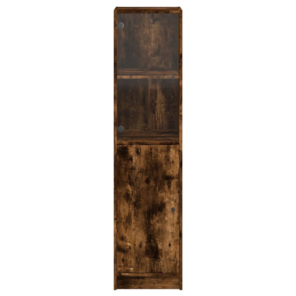 Skap Røkt Eik med glassdør 35x37x142 cm