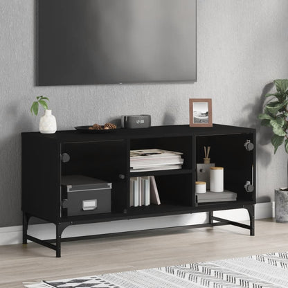 TV-Møbel Svart TV-benk med dør 102x37x50 cm