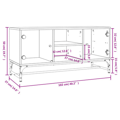 TV-Møbel Sonoma Eik TV-benk med dør 102x37x50 cm