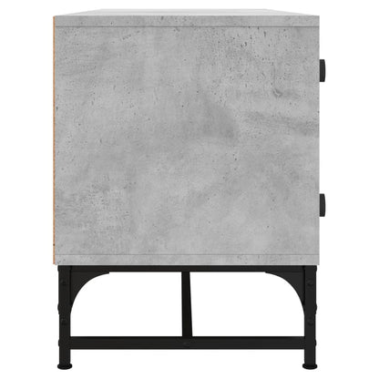 TV-Møbel Betonggrå med glassdører 102x37x50 cm