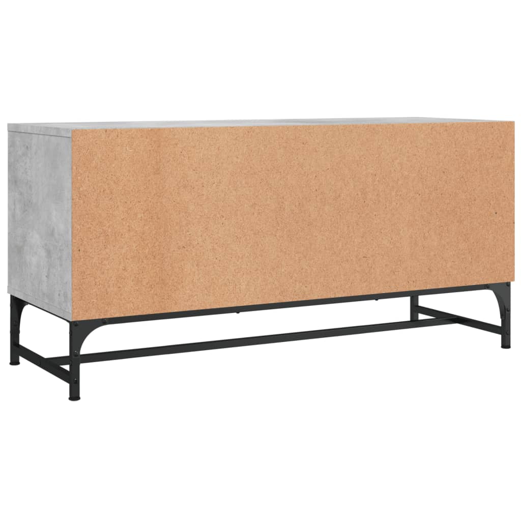 TV-Møbel Betonggrå med glassdører 102x37x50 cm
