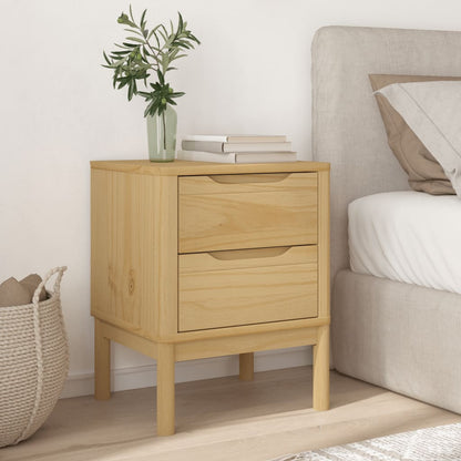 Nattbord Sengbord Tre Voksbrun 45x39x57 cm heltre furu
