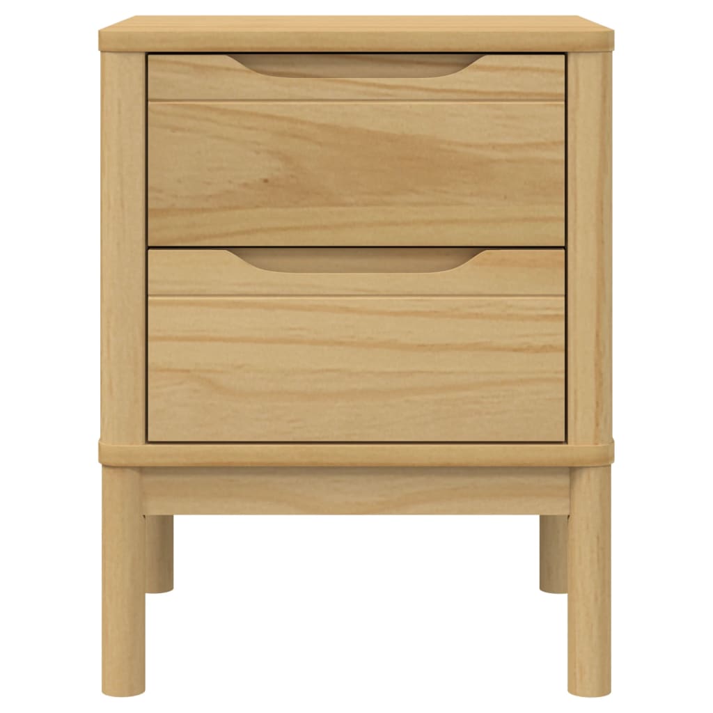 Nattbord Sengbord Tre Voksbrun 45x39x57 cm heltre furu