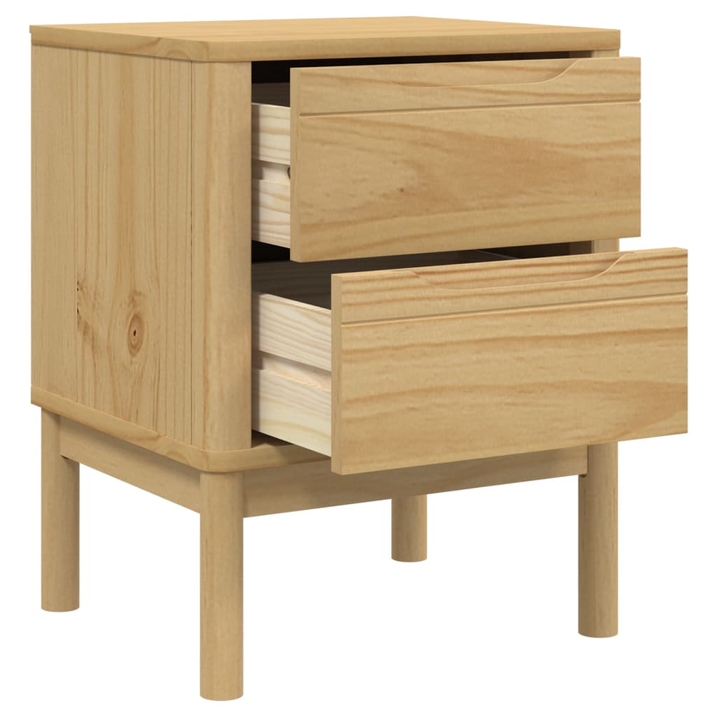 Nattbord Sengbord Tre Voksbrun 45x39x57 cm heltre furu