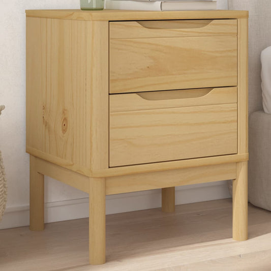 Nattbord Sengbord Tre Voksbrun 45x39x57 cm heltre furu