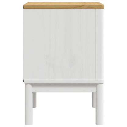 Nattbord Sengbord Hvit 45x39x57 cm heltre furu