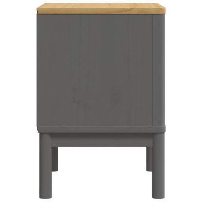 Nattbord Sengbord Grå 45x39x57 cm heltre furu