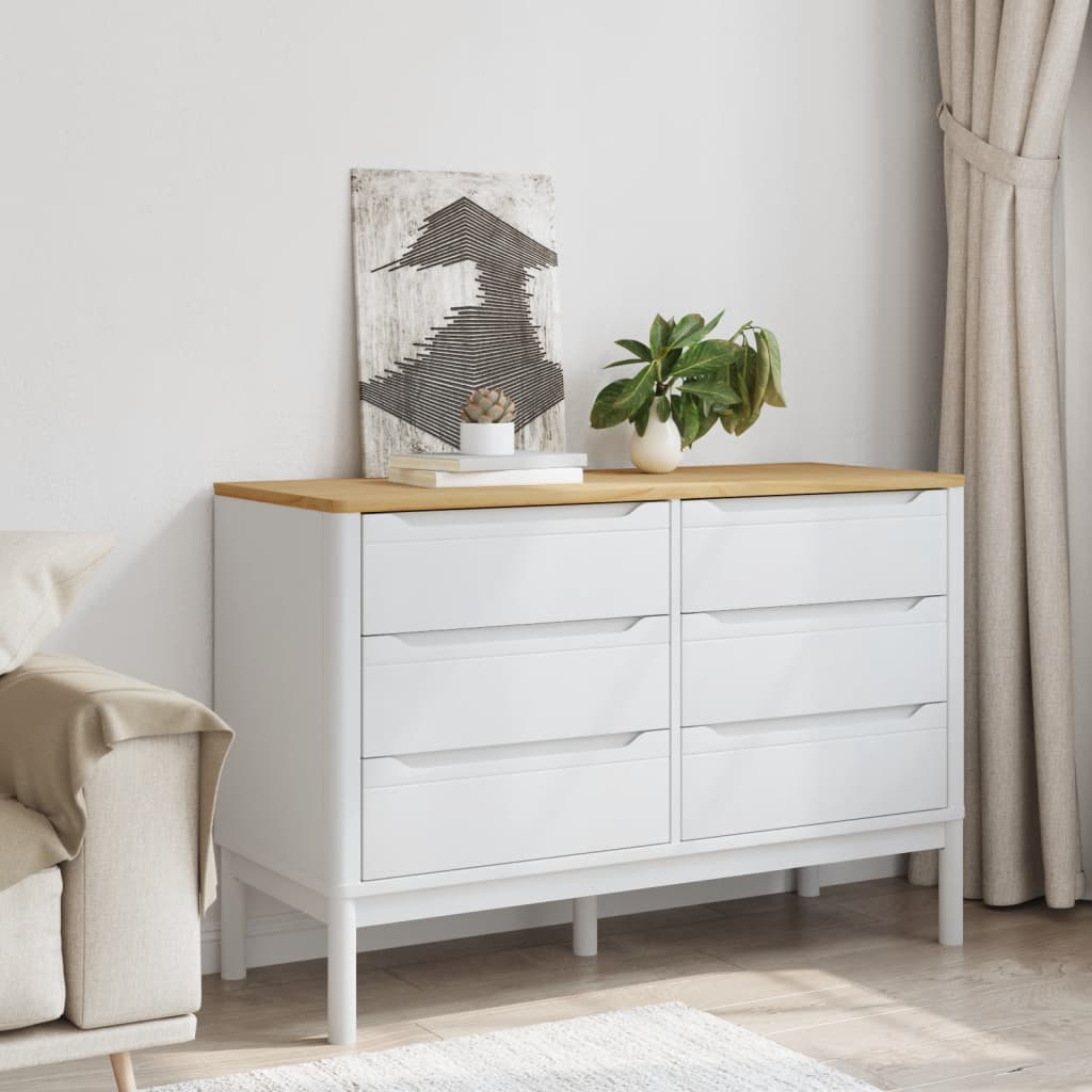 Kommode Hvit FLORO heltre furu