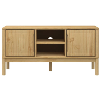 TV-Møbel Brun TV-benk voksbrun FLORO voksbrun 114x43x55 cm heltre furu