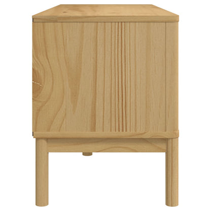 TV-Møbel Brun TV-benk voksbrun FLORO voksbrun 114x43x55 cm heltre furu
