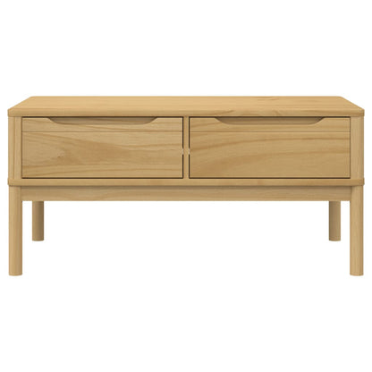 Salongbord Sofabord Tre heltre furu FLORO voksbrun 99x55,5x45 cm