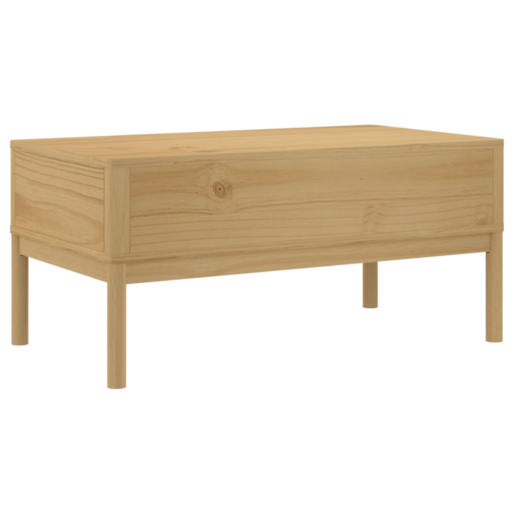 Salongbord Sofabord Tre heltre furu FLORO voksbrun 99x55,5x45 cm
