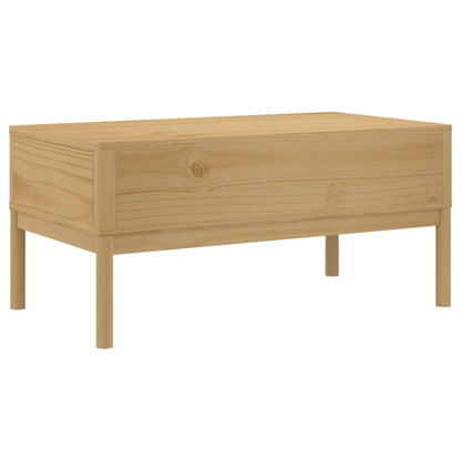 Salongbord Sofabord Tre heltre furu FLORO voksbrun 99x55,5x45 cm