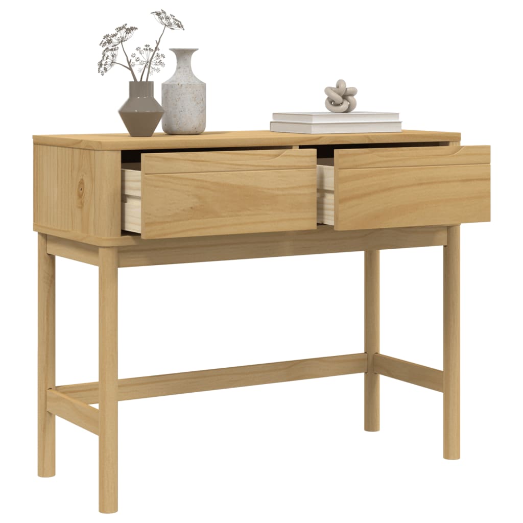 Avlastningsbord Konsollbord Tre FLORO Brun 89,5x36,5x73 cm heltre furu