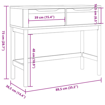Avlastningsbord Konsollbord Tre FLORO Brun 89,5x36,5x73 cm heltre furu